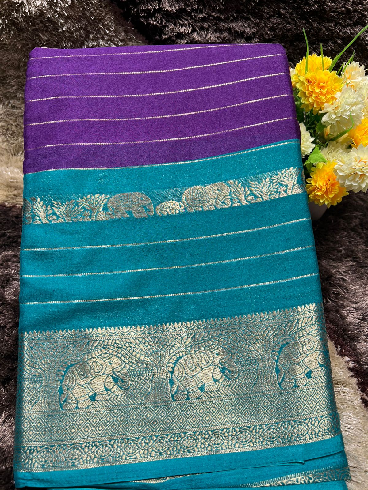 Pure Linen Silk Saree.