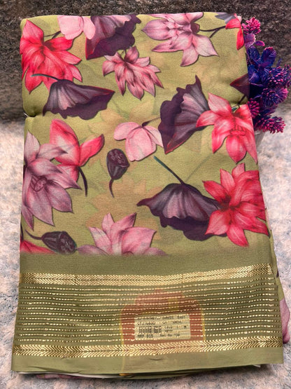 Pure Synthetic Silk Saree