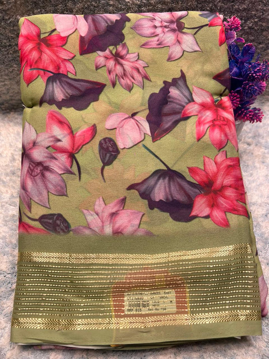 Pure Synthetic Silk Saree