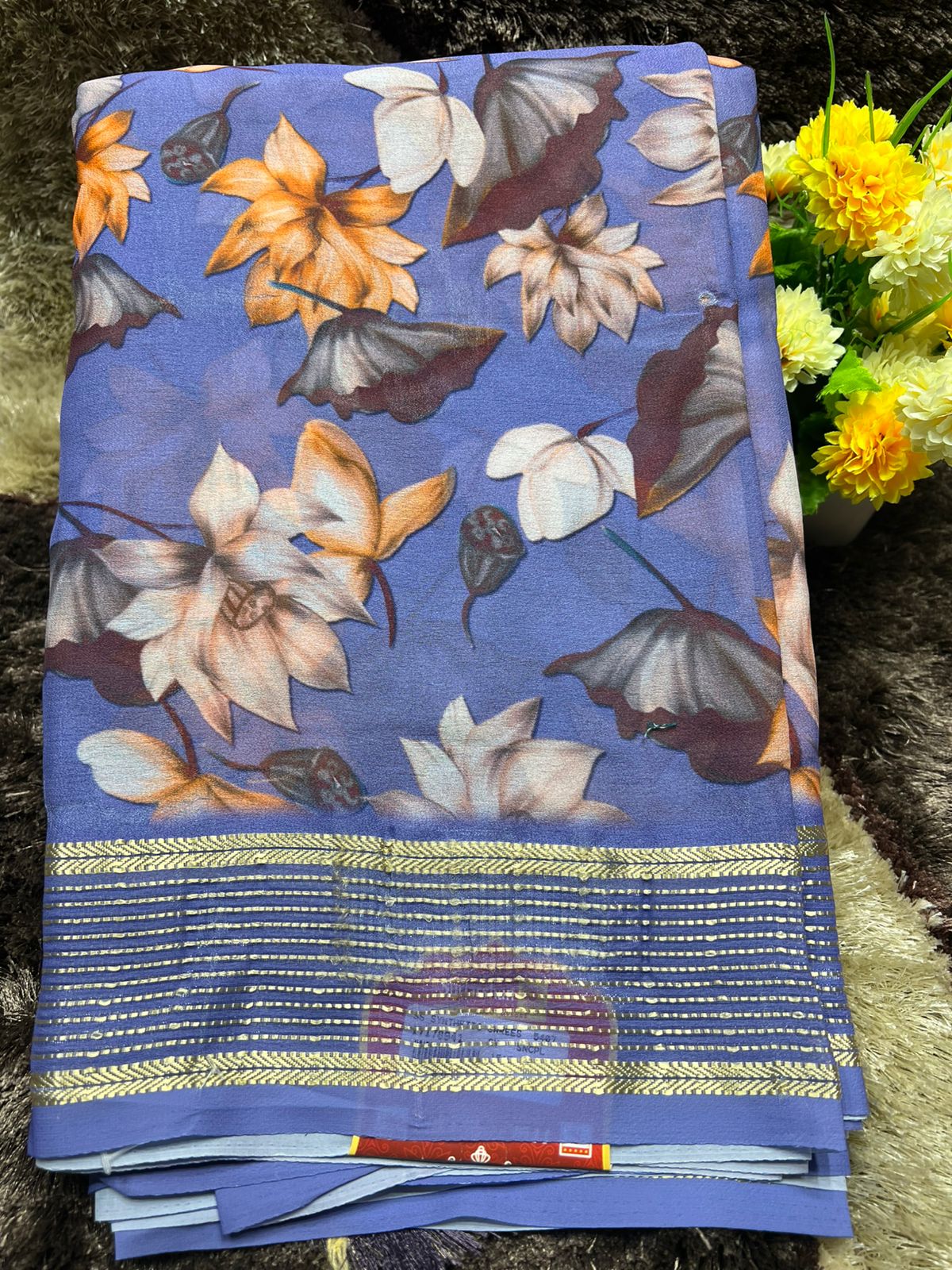 Pure Linen Silk Saree.