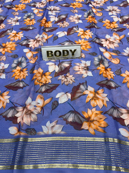 Pure Linen Silk Saree.