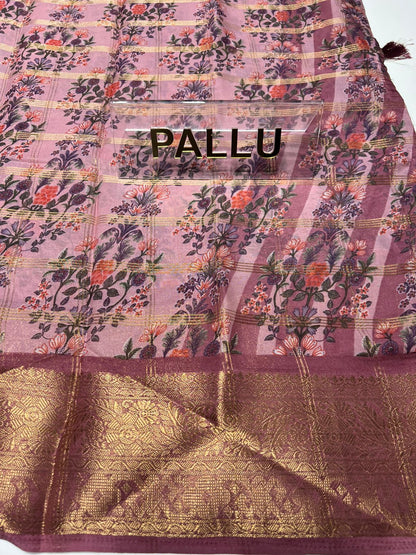 Pure Linen Silk Saree.