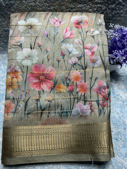 Pure Linen Silk Saree.