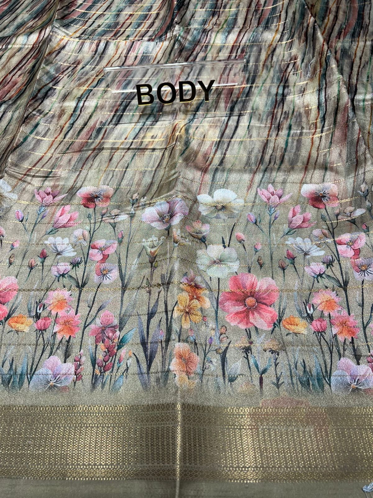 Pure Linen Silk Saree.