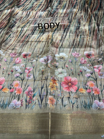 Pure Linen Silk Saree.
