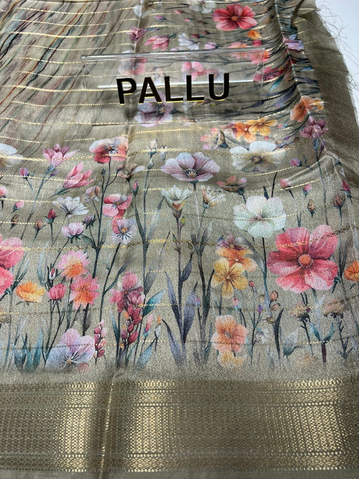 Pure Linen Silk Saree.