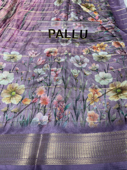 Pure Linen Silk Saree.