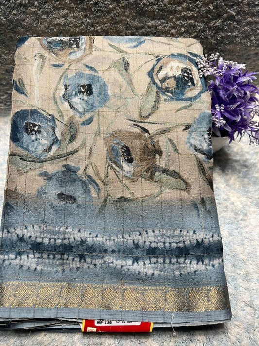 Pure Linen Silk Saree.