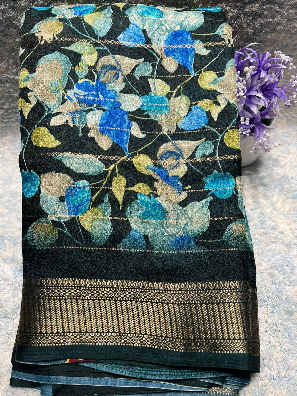 Pure Linen Silk Saree.