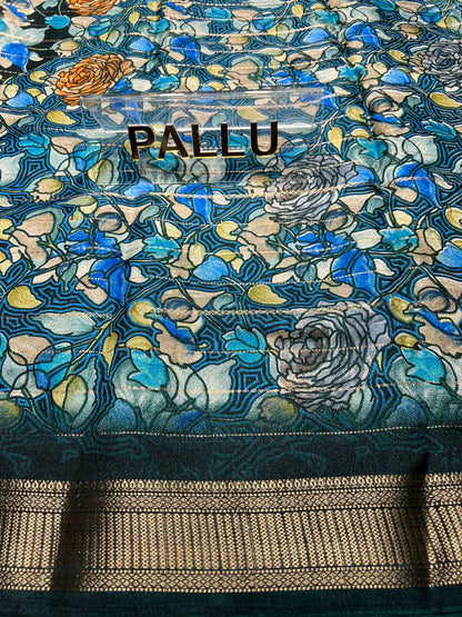 Pure Linen Silk Saree.