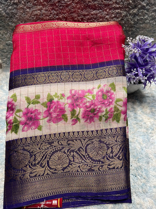 Pure Linen Silk Saree.