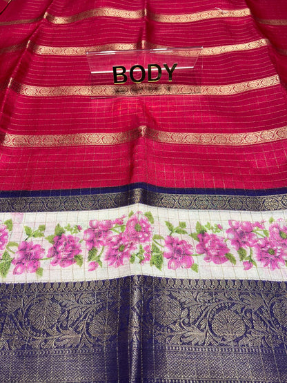 Pure Linen Silk Saree.