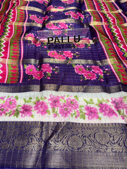 Pure Linen Silk Saree.