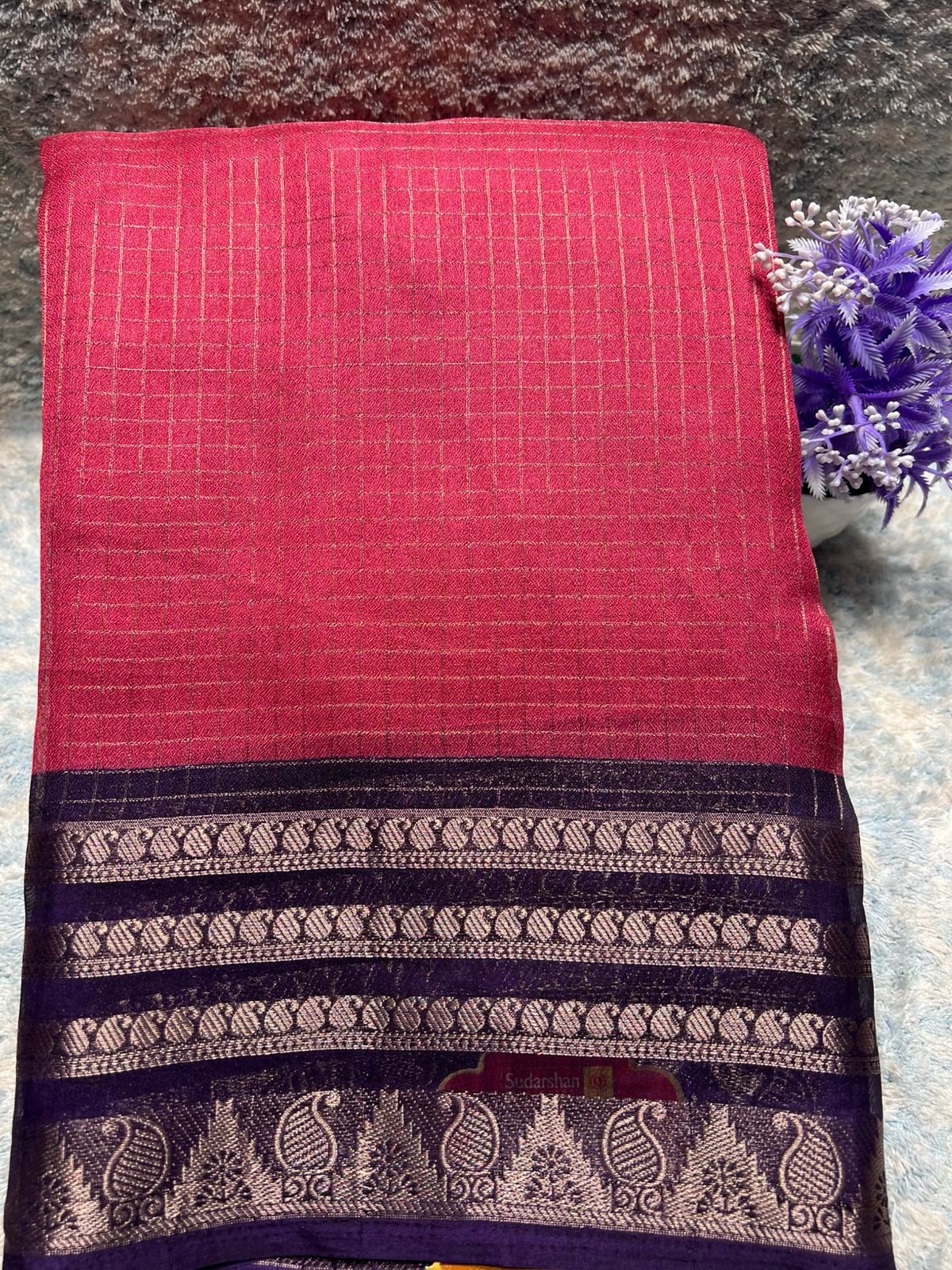 Pure Linen Silk Saree.