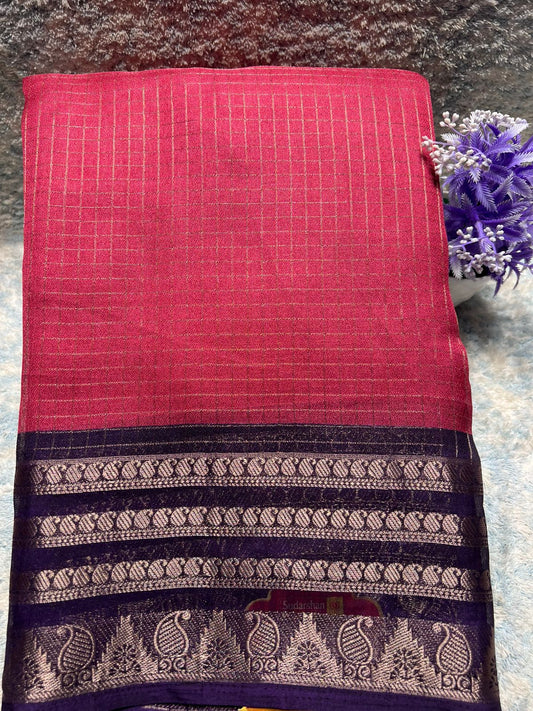 Pure Linen Silk Saree.