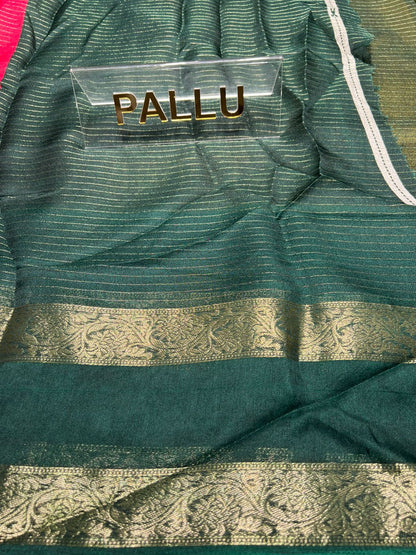 Pure Linen Silk Saree.