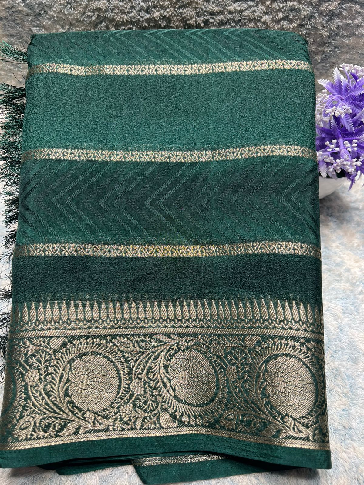 Pure Linen Silk Saree.