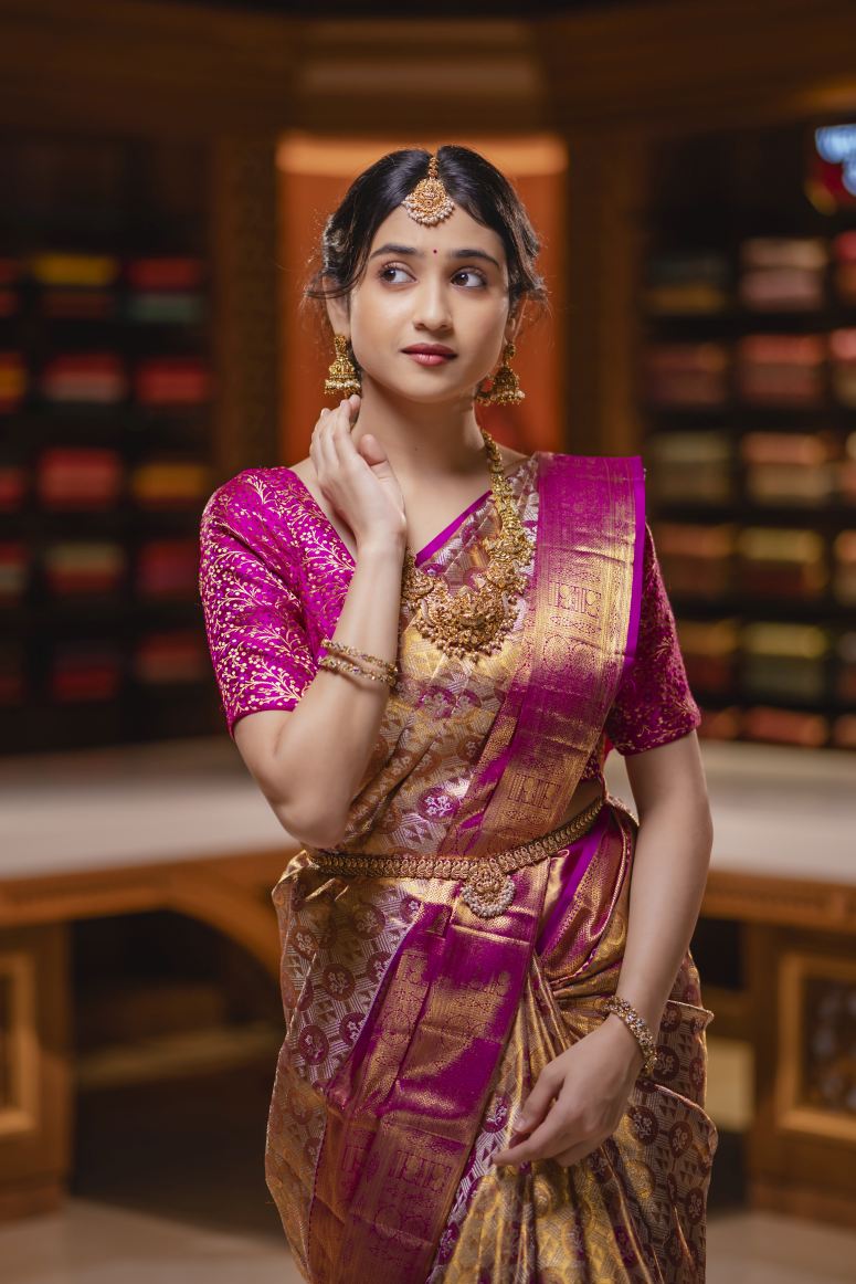 Pure Kanchipuram Silk Saree.