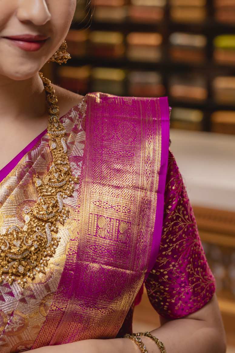 Pure Kanchipuram Silk Saree.
