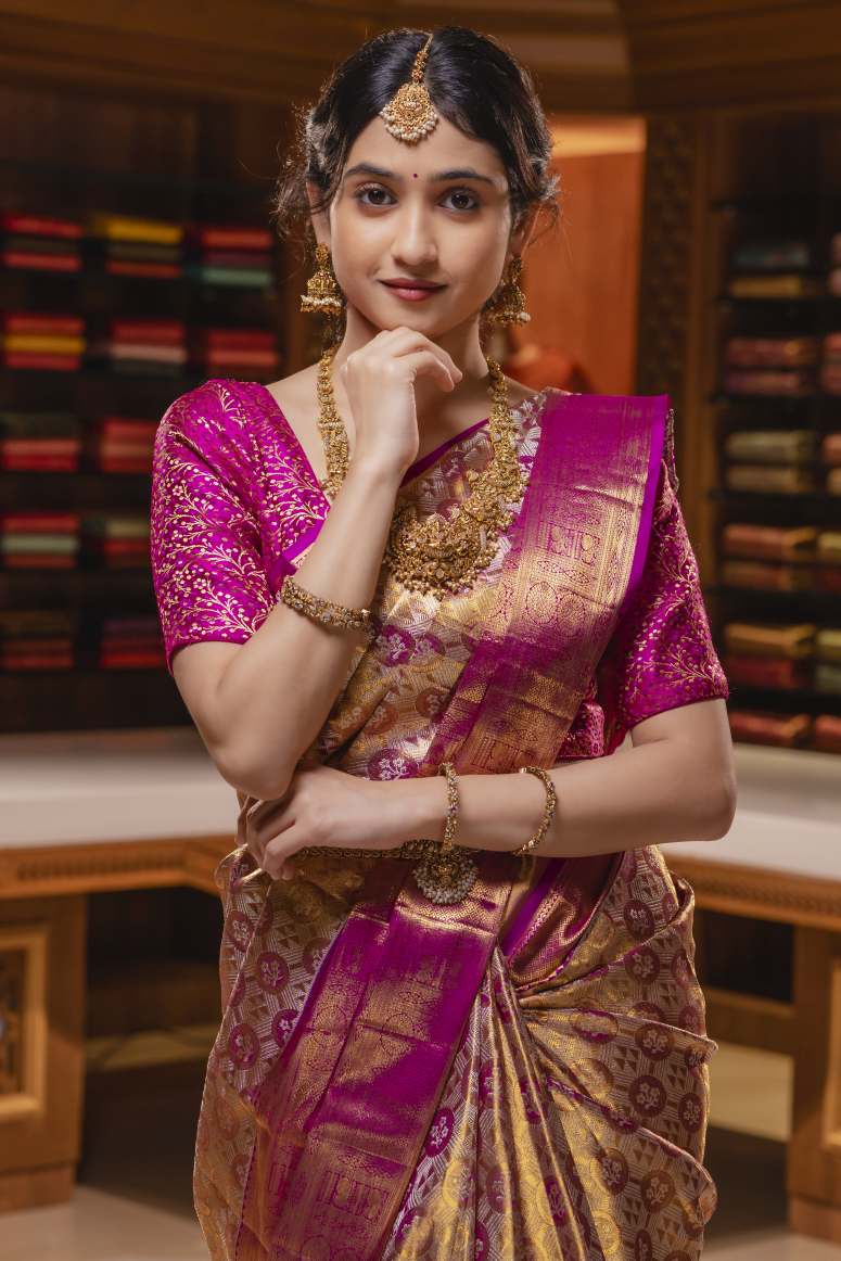 Pure Kanchipuram Silk Saree.