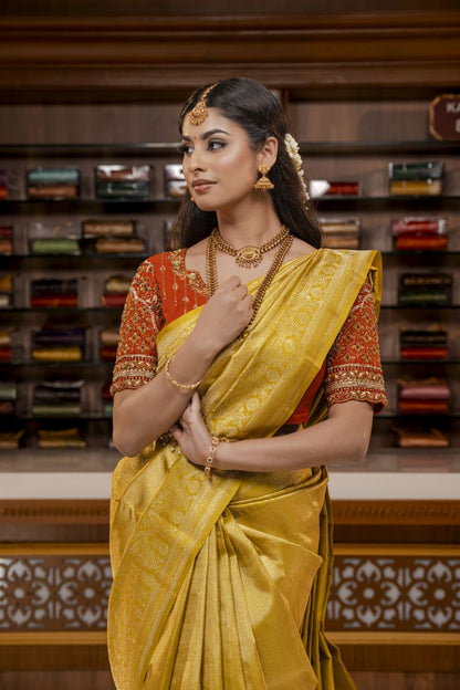 Pure Kanchipuram Silk Saree.