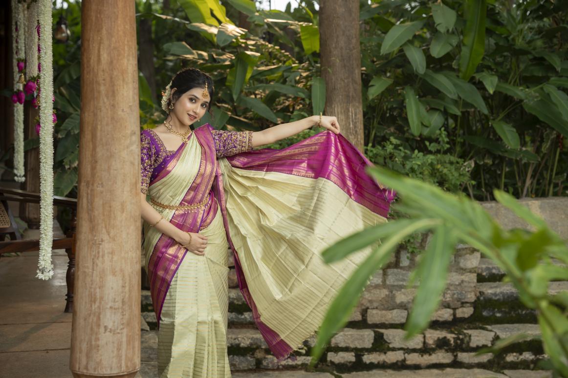 Pure Kanchipuram Silk Saree.