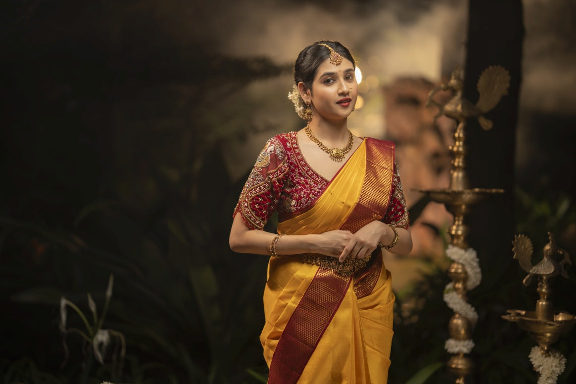 Pure Kanchipuram Silk Saree.