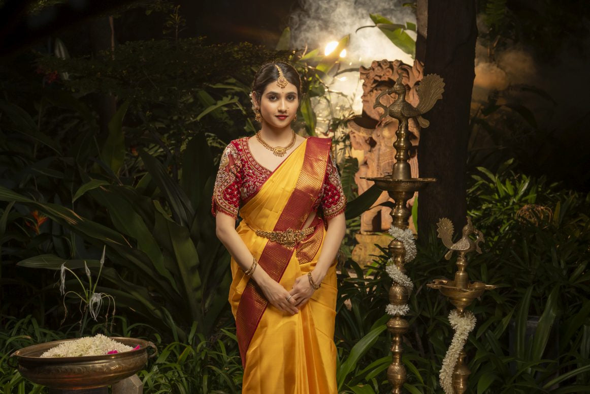 Pure Kanchipuram Silk Saree.