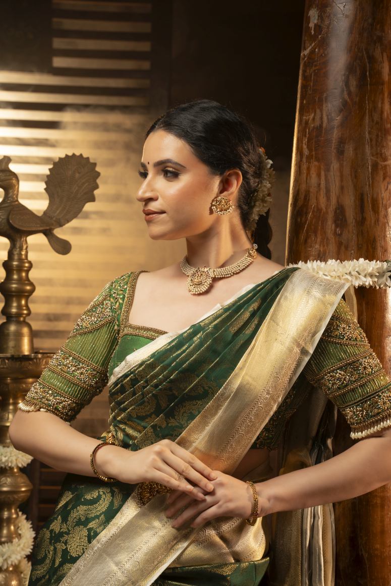 Pure Kanchipuram Silk Saree.