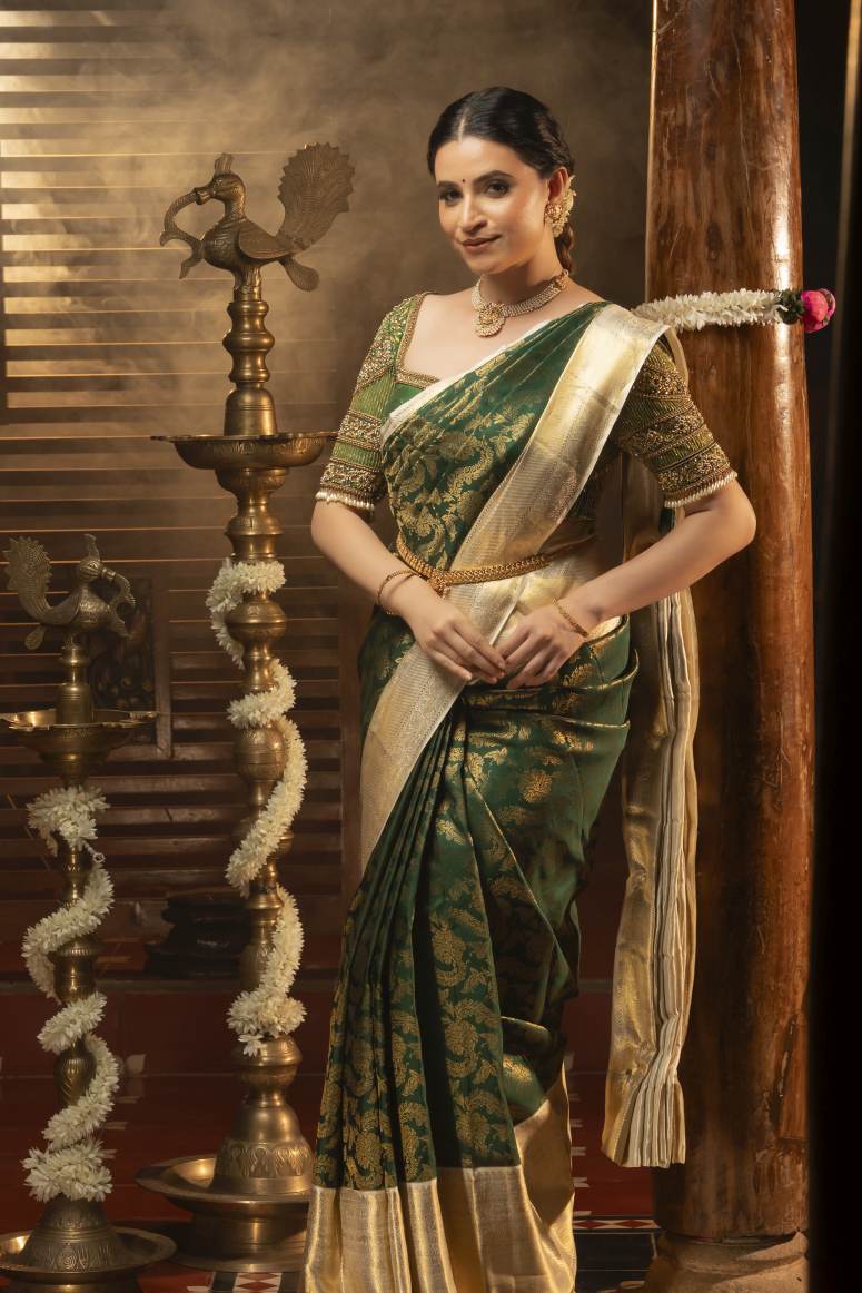 Pure Kanchipuram Silk Saree.