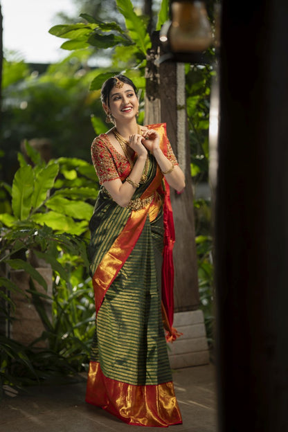 Pure Kanchipuram Silk Saree.