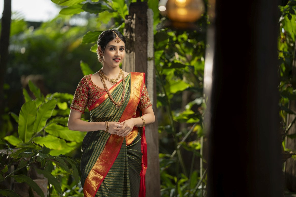Pure Kanchipuram Silk Saree.