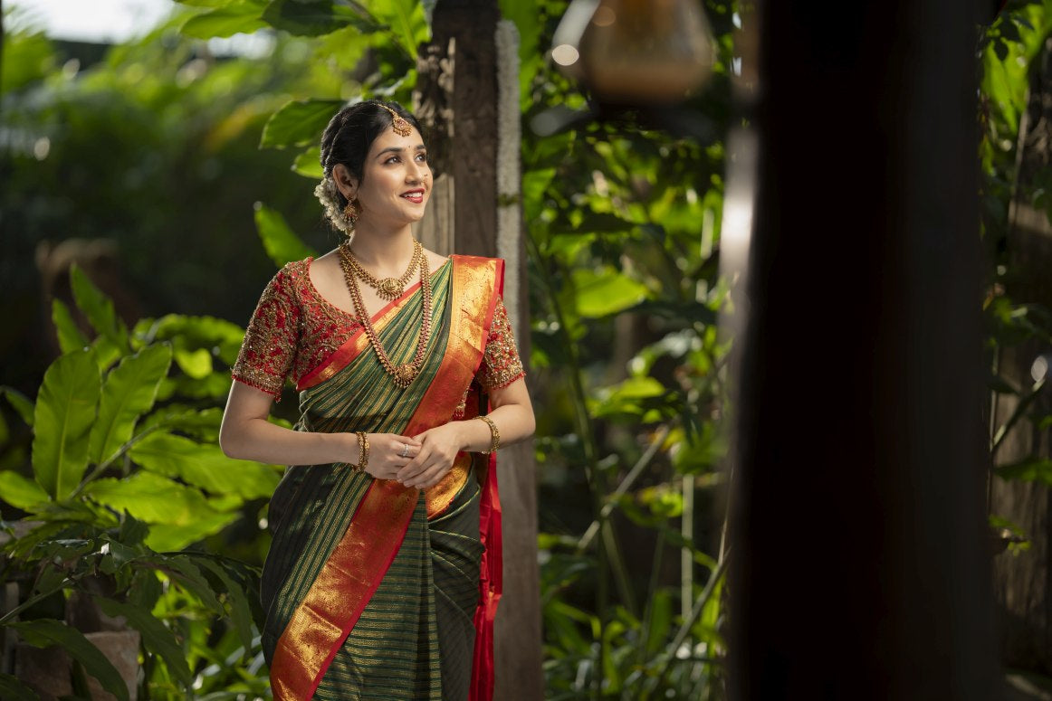 Pure Kanchipuram Silk Saree.