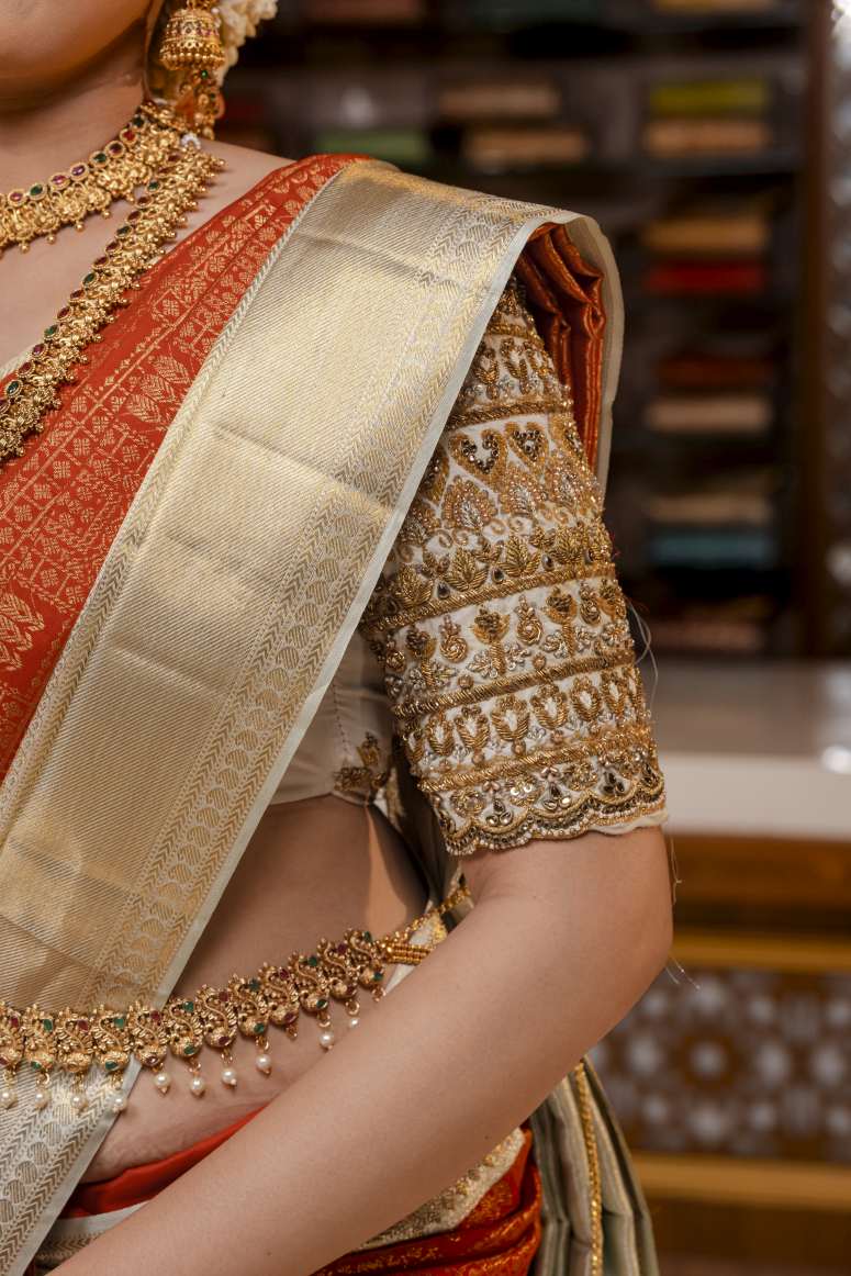 Pure Kanchipuram Silk Saree.