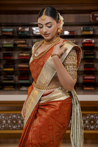 Pure Kanchipuram Silk Saree.