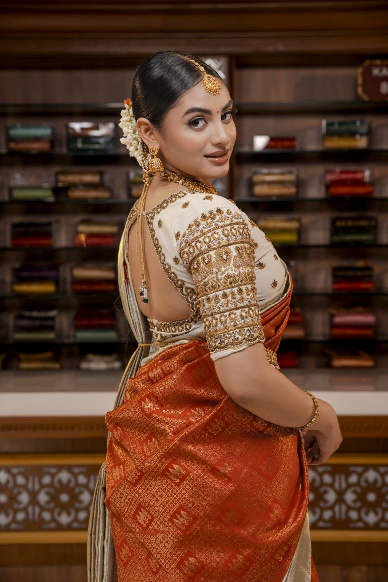 Pure Kanchipuram Silk Saree.