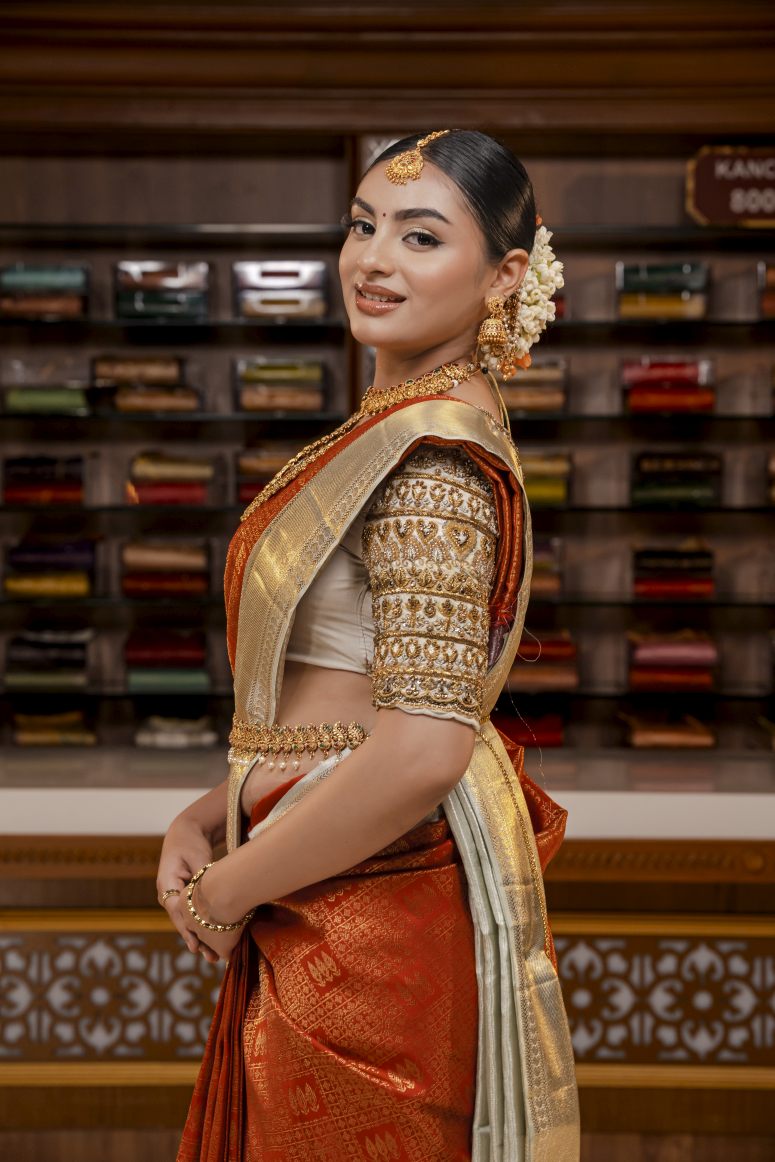 Pure Kanchipuram Silk Saree.