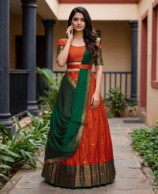 Latest Semi Stitched Lehenga Choli With Dupatta.