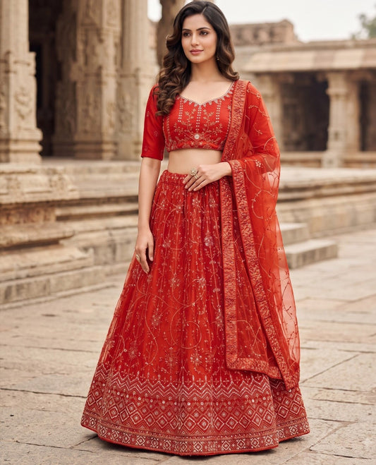 Latest Semi Stitched Lehenga Choli With Dupatta.