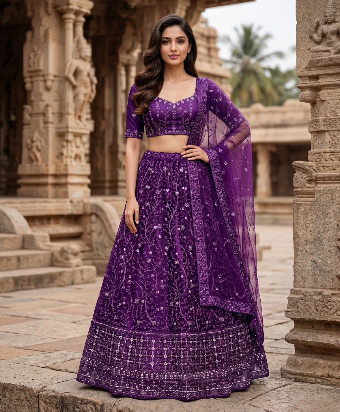 Latest Semi Stitched Lehenga Choli With Dupatta.