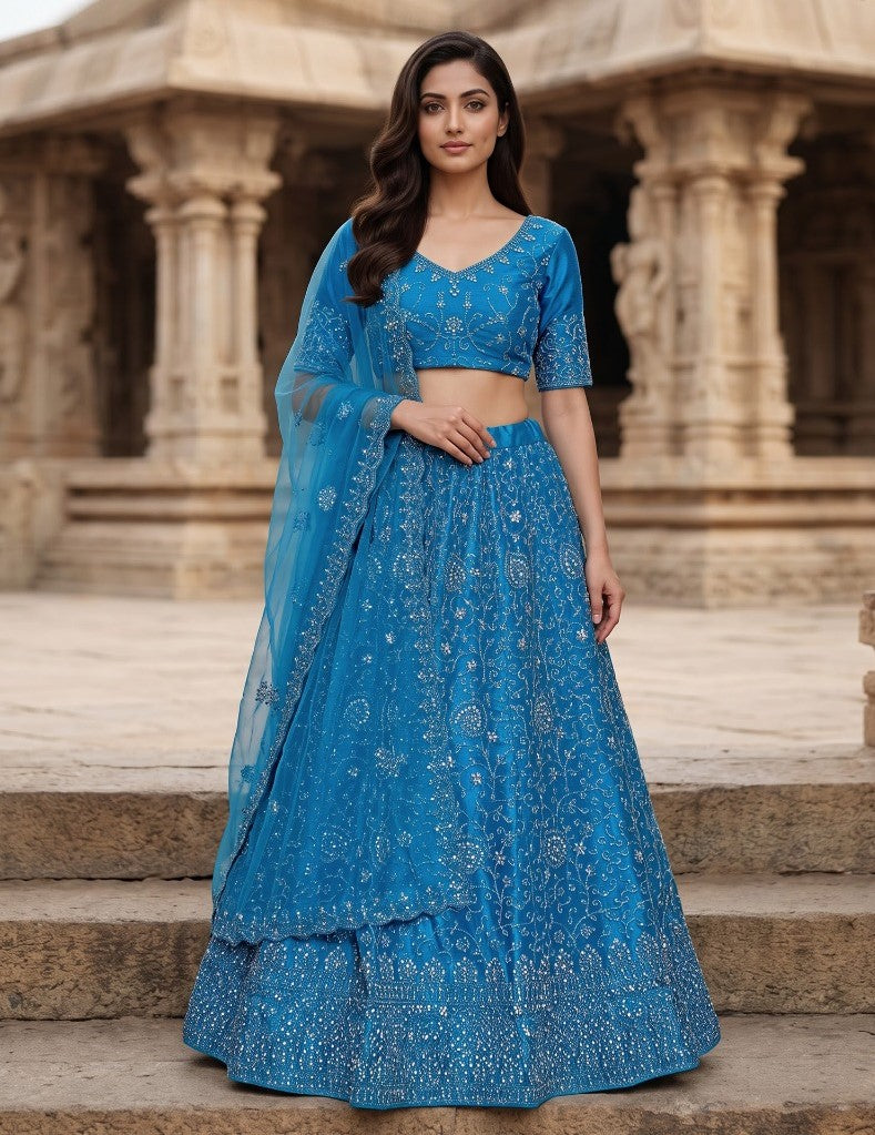 Latest Semi Stitched Lehenga Choli With Dupatta.