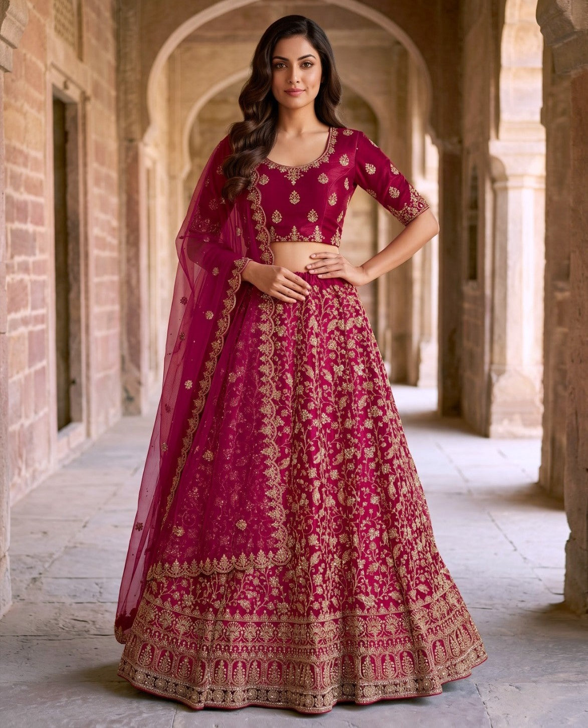 Latest Semi Stitched Lehenga Choli With Dupatta.