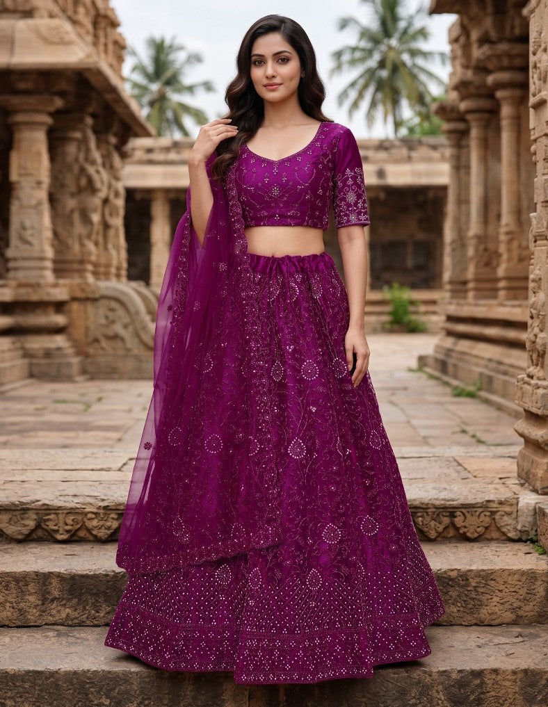 Latest Semi Stitched Lehenga Choli With Dupatta.
