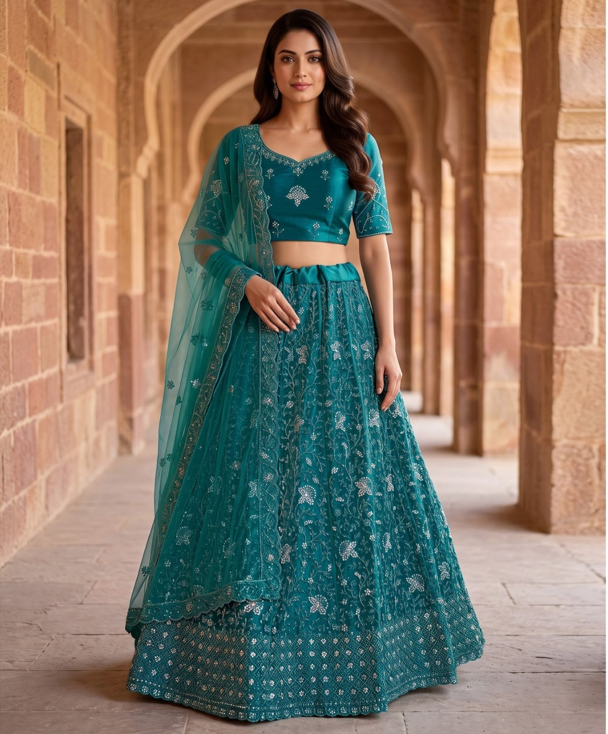 Latest Semi Stitched Lehenga Choli With Dupatta.
