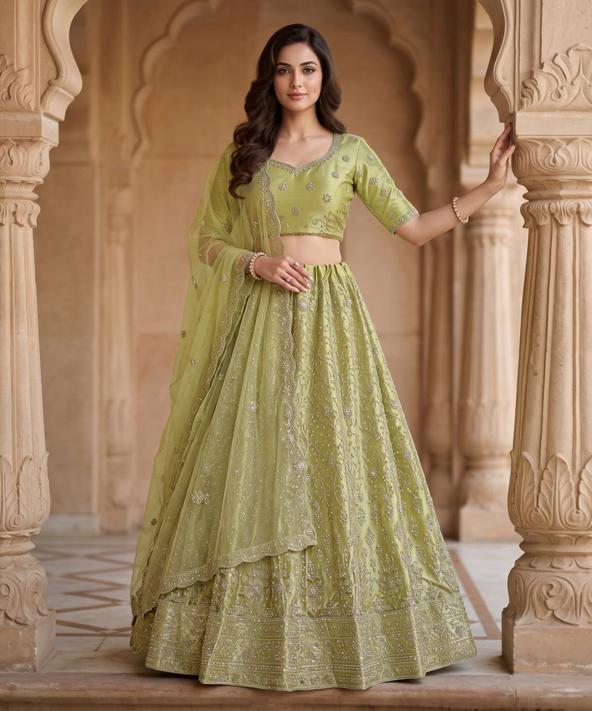 Latest Semi Stitched Lehenga Choli With Dupatta.