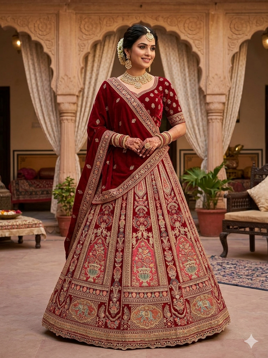 Latest Semi Stitched Lehenga Choli With Dupatta.