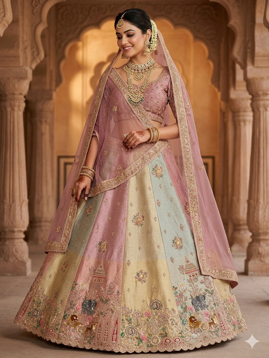 Latest Semi Stitched Velvet Lehenga Choli With Dupatta.