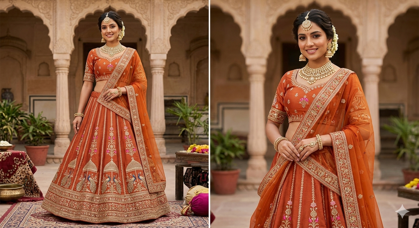 Latest Semi Stitched Velvet Lehenga Choli With Dupatta.