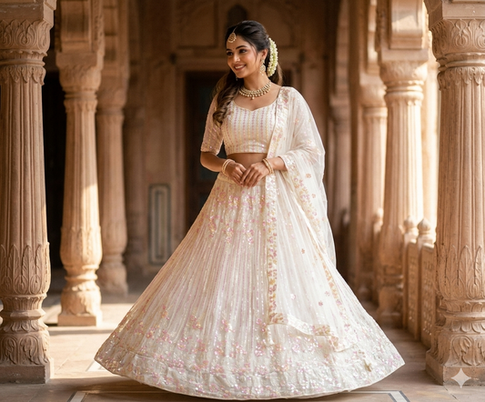 Latest Semi Stitched Lehenga Choli With Dupatta.