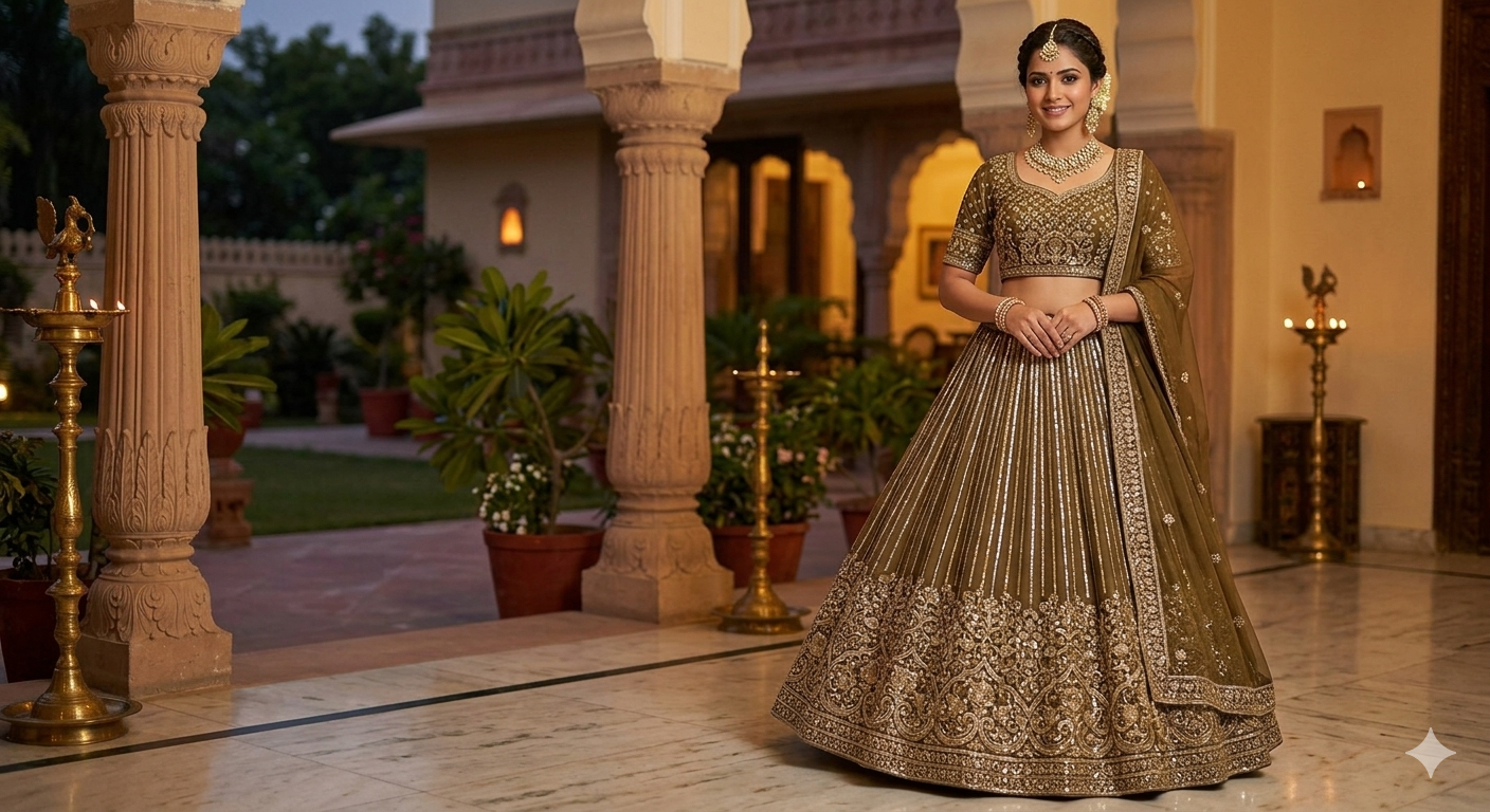 Latest Semi Stitched Lehenga Choli With Dupatta.
